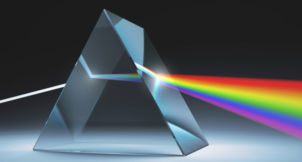 Light dispersed by a prism